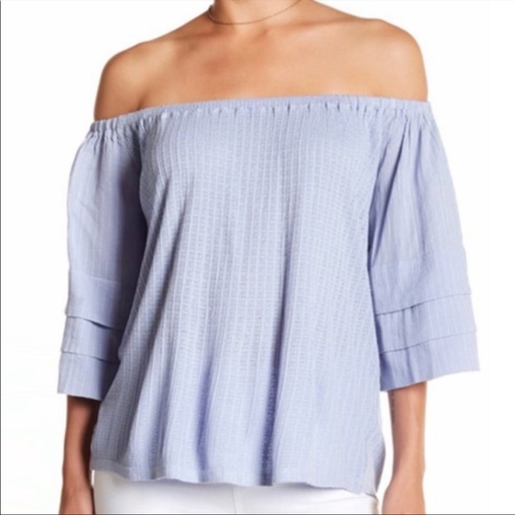 Lucky Brand Tops - Lucky Brand Tiered Sleeves Off the Shoulder Top